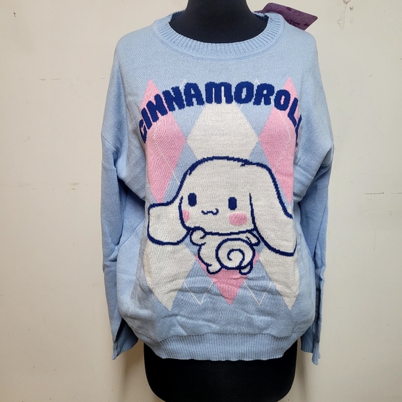 New! Women's Sanrio Cinnamoroll Graphic Sweater - Picture 2 of 10